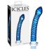 Icicles No. 29 - spiral, penis glasdildo (blå)