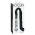 Icicles No. 38 - Læderpisk og glasdildo (gennemsigtig-sort)
