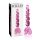 Icicles No. 43 - perlebesat, hjerteglasdildo (pink)