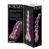 Icicles No. 43 - perlebesat, hjerteglasdildo (pink)