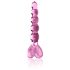 Icicles No. 43 - perlebesat, hjerteglasdildo (pink)