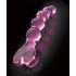 Icicles No. 43 - perlebesat, hjerteglasdildo (pink)