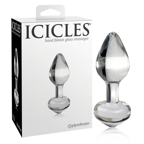 Icicles No. 44 - konisk glas anal plug (gennemsigtig)