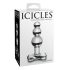 Icicles No. 47 - tredobbelt perle glas anal plug (gennemsigtig)