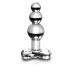 Icicles No. 47 - analplug med tre kugler - glas - gennemsigtig