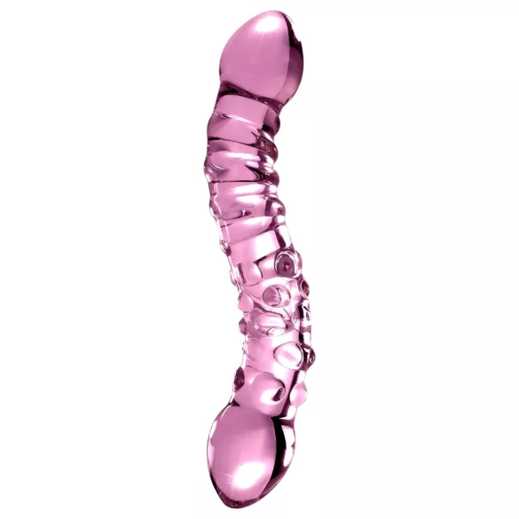 Icicles No. 55 - dobbeltender dildo - G-punkt - glas - pink