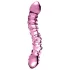 Icicles No. 55 - dobbeltender dildo - G-punkt - glas - pink