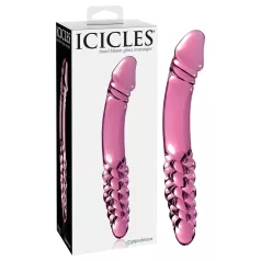 Icicles No. 57 - dobbelt dildo med penisform - glas - pink
