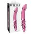 Icicles No. 57 - Dobbeltsidet glasdildo med penisform (pink)