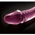 Icicles No. 57 - Dobbeltsidet glasdildo med penisform (pink)