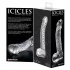 Icicles No. 61 - glasdildo med testikler og penisform - gennemsigtig