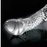 Icicles No. 61 - glasdildo med testikler og penisform - gennemsigtig