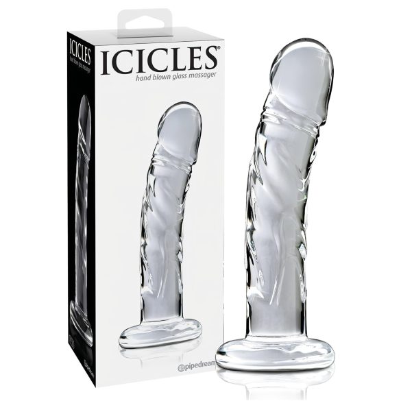 Icicles No. 62 - gennemsigtig glasdildo med penisdesign
