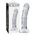 Icicles No. 62 - gennemsigtig glasdildo med penisdesign