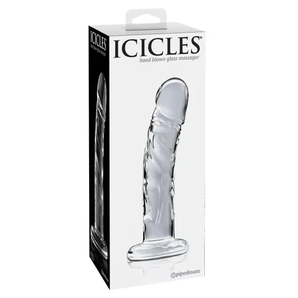 Icicles No. 62 - glasdildo med penisform - gennemsigtig