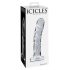 Icicles No. 62 - gennemsigtig glasdildo med penisdesign