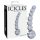 Icicles No. 66 - buet, kugleformet glasdildo (gennemsigtig)