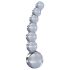 Icicles No. 66 - buet, kugleformet glasdildo (gennemsigtig)
