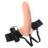 Pipedream - Fetish Strap-On 8 - påspændt, hul vibrator (naturel)