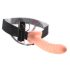 Fetish Strap-On 8 - påspændingsbar, hul dildo (natur)