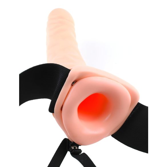 Fetish Strap-On 8 - hul vibrator til påspænding (natur)