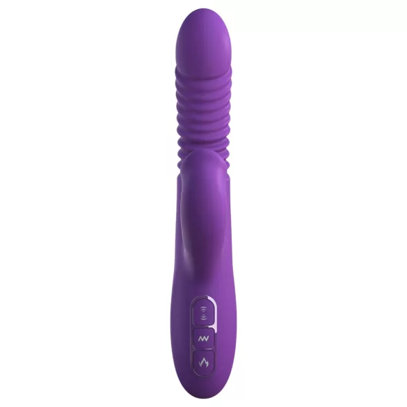 Fantasy For Her - 3-i-1 stødende vibrator med varmefunktion (lilla)