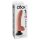 King Cock 9 - bøjelig sugekop dildo (26 cm) - naturlig