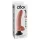 King Cock - dildo med vibrator - bøjeligt med sugekop 26cm - natur