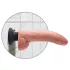 King Cock - dildo med vibrator - bøjeligt med sugekop 26cm - natur