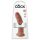 King Cock 9 - naturtro dildo med sugekop (23 cm) - mørk natur