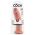 King Cock 10 - stor sugekop-dildo (25cm) - naturlig