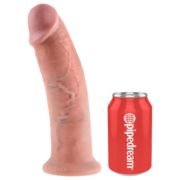 King Cock 10 - stor sugekop-dildo (25cm) - naturlig