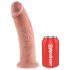 King Cock 10 - stor sugekop-dildo (25cm) - naturlig