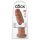 King Cock 10 - stor dildo med sugekop (25 cm) - mørk natur