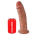 King Cock 10 - stor dildo med sugekop (25 cm) - mørk natur
