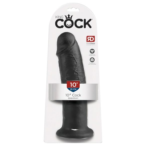 King Cock 10 - sugekop dildo (25 cm) - sort
