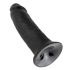 King Cock 10 - sugekop dildo (25 cm) - sort