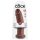King Cock 10 - stor sugekop-dildo (25cm) - brun