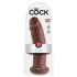 King Cock 10 - stor sugekop-dildo (25cm) - brun