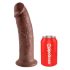 King Cock 10 - stor sugekop-dildo (25cm) - brun