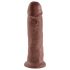 King Cock 10 - stor sugekop-dildo (25cm) - brun