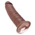 King Cock 10 - stor sugekop-dildo (25cm) - brun