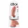 King Cock 9 - stor dildo med testikler og kraftig sugekop (23 cm, naturfarvet)
