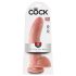 King Cock 9 - stor dildo med sugekop og testikler (23cm) - naturtro