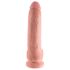 King Cock 9 - stor dildo med sugekop og testikler (23cm) - naturtro