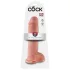 King Cock - dildo med sugekop og testikler - 28cm - natur