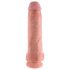 King Cock 11 - sugekopdildo med testikler (28 cm) - naturlig