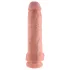 King Cock - dildo med sugekop og testikler - 28cm - natur