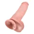 King Cock - dildo med sugekop og testikler - 28cm - natur