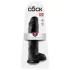 King Cock - dildo med testikler og sugekop - 28cm - sort